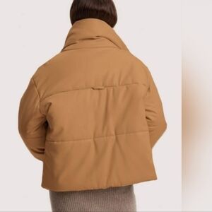 Women's Stylish Tan Puffer Jacket